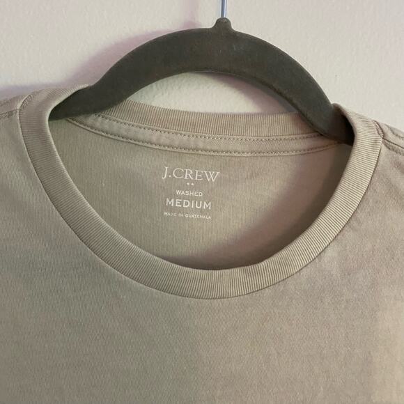 J. Crew Factory Men's Cotton Washed Jersey Tee Stone M Medium NWT - Picture 3 of 8